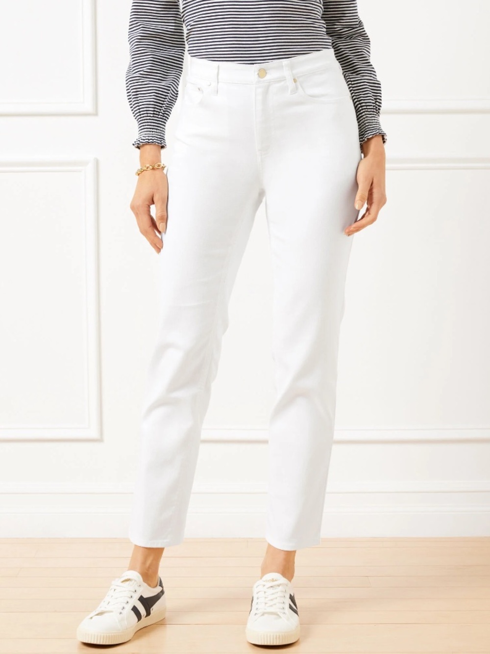 Talbots Slim Straight Ankle White Jeans Size 20 in EUC